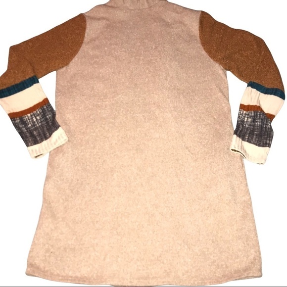 Ces Femme Open Front Woman’s Cardigan Color Block Long Sleeves Size Small - Picture 2 of 7